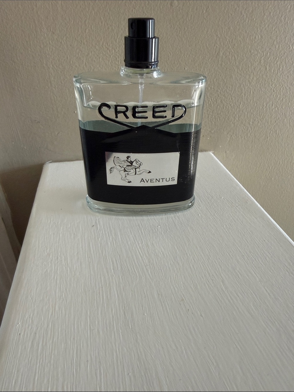 Creed Aventus Decorative Glass Bottle in Black and Clear